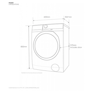 Electrolux 伊萊克斯 EWF8024P5WB 8.0公斤 1200轉 UltimateCare 500 蒸氣護理洗衣機